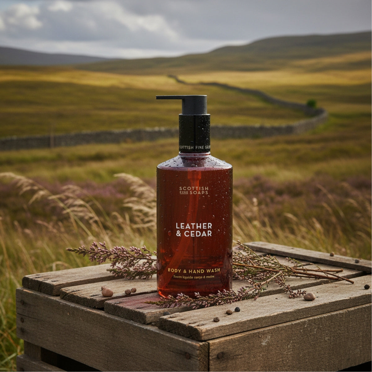 Scottish Fine Soaps Leather & Cedar żel do ciała i rąk 300 ml