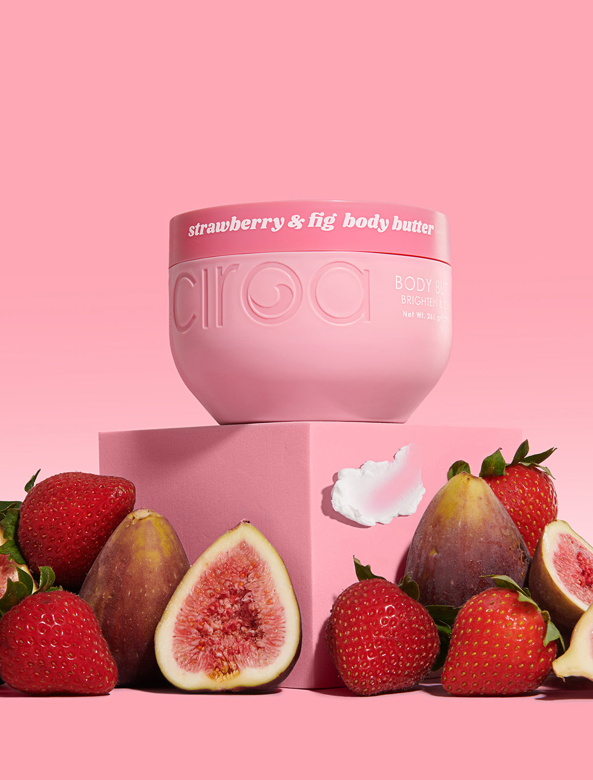Ciroa Strawberry & Fig masło do ciała 265 g rozświetlające