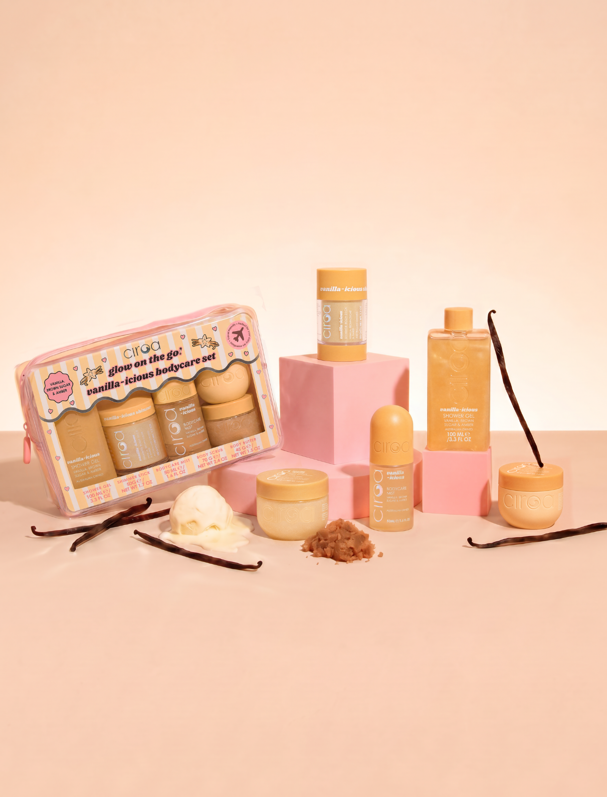 Ciroa Vanilla-icious podróżny zestaw 5 szt wanilia