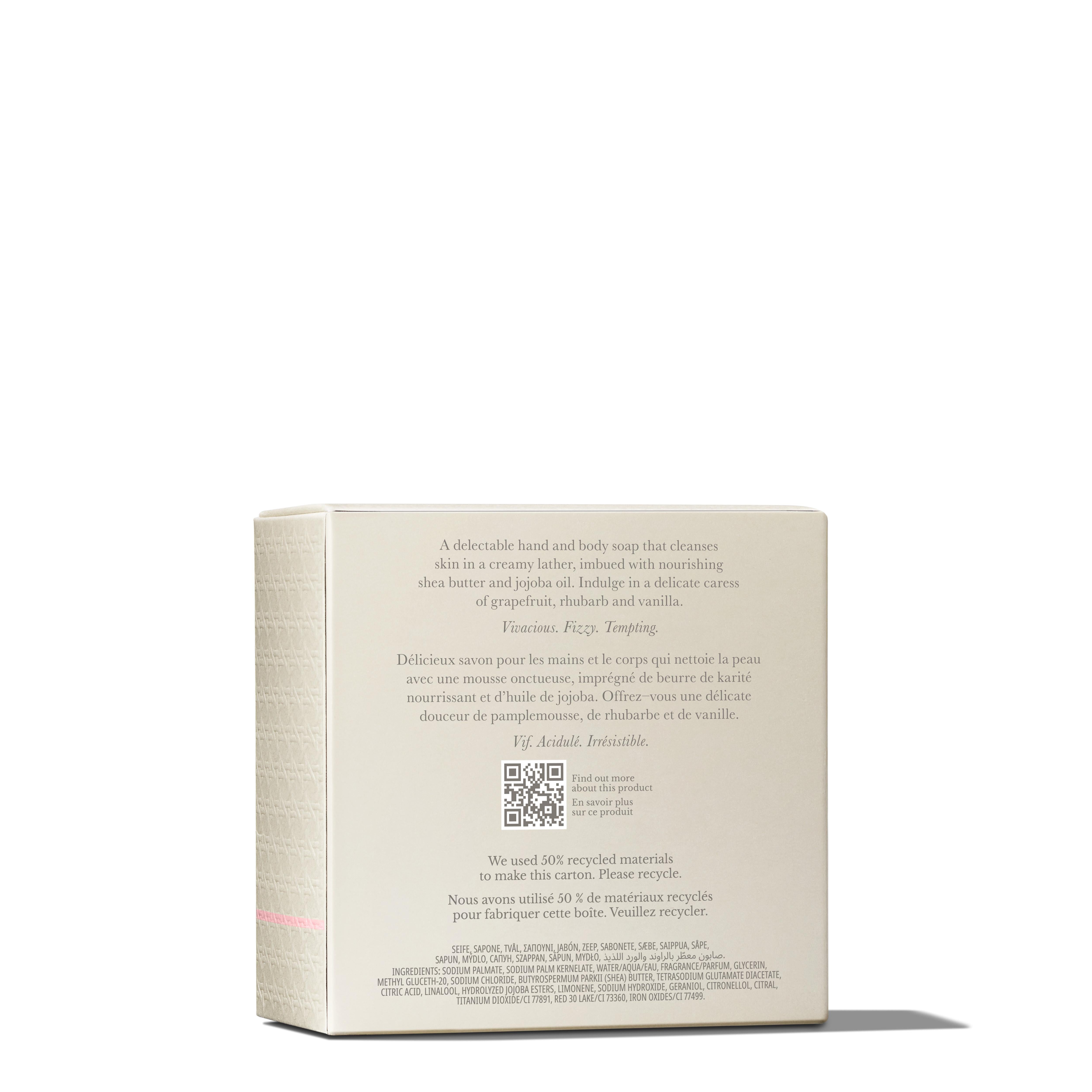 Molton Brown Delicious Rhubarb & Rose mydło w kostce 150 g różane