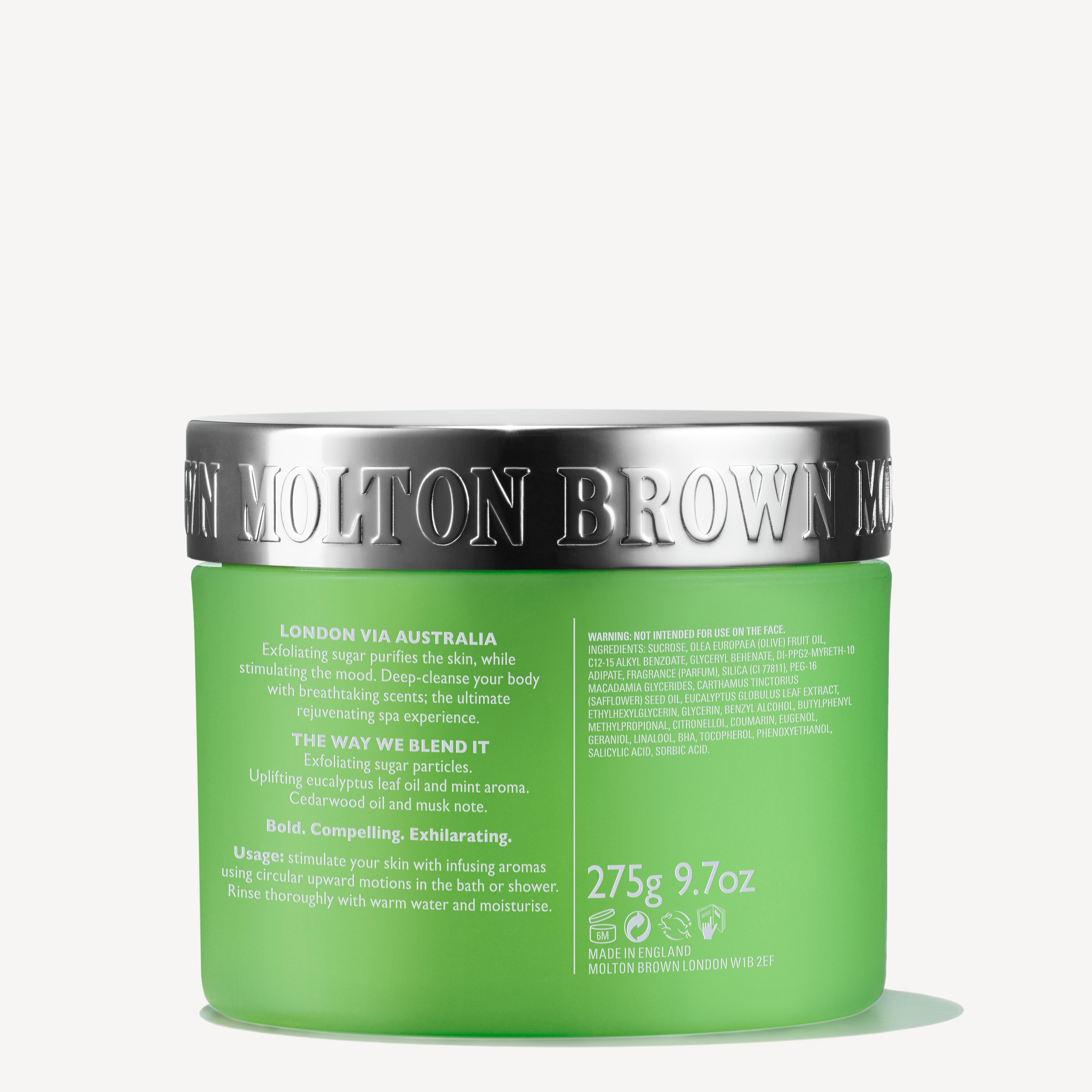 Molton Brown Infusing Eucalyptus peeling do ciała 275 g cukrowy