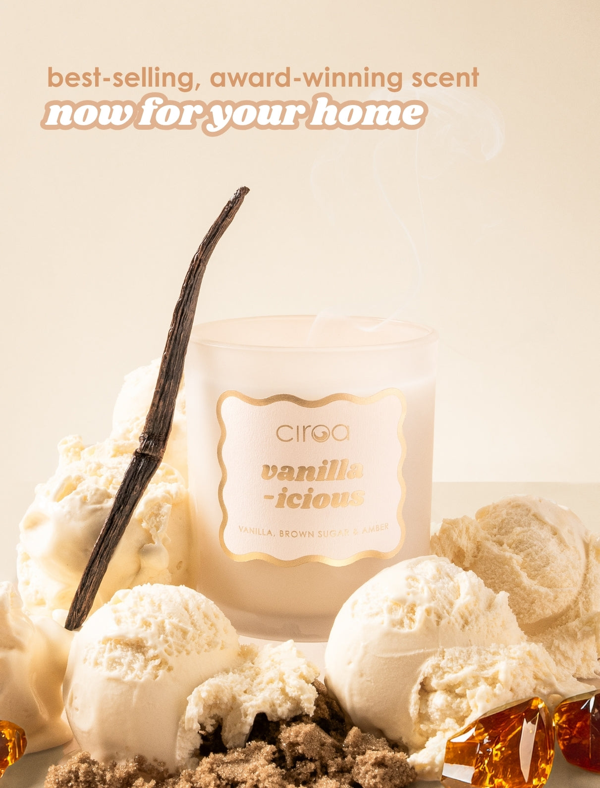 Ciroa Vanilla-icious świeca zapachowa 200 g wanilia
