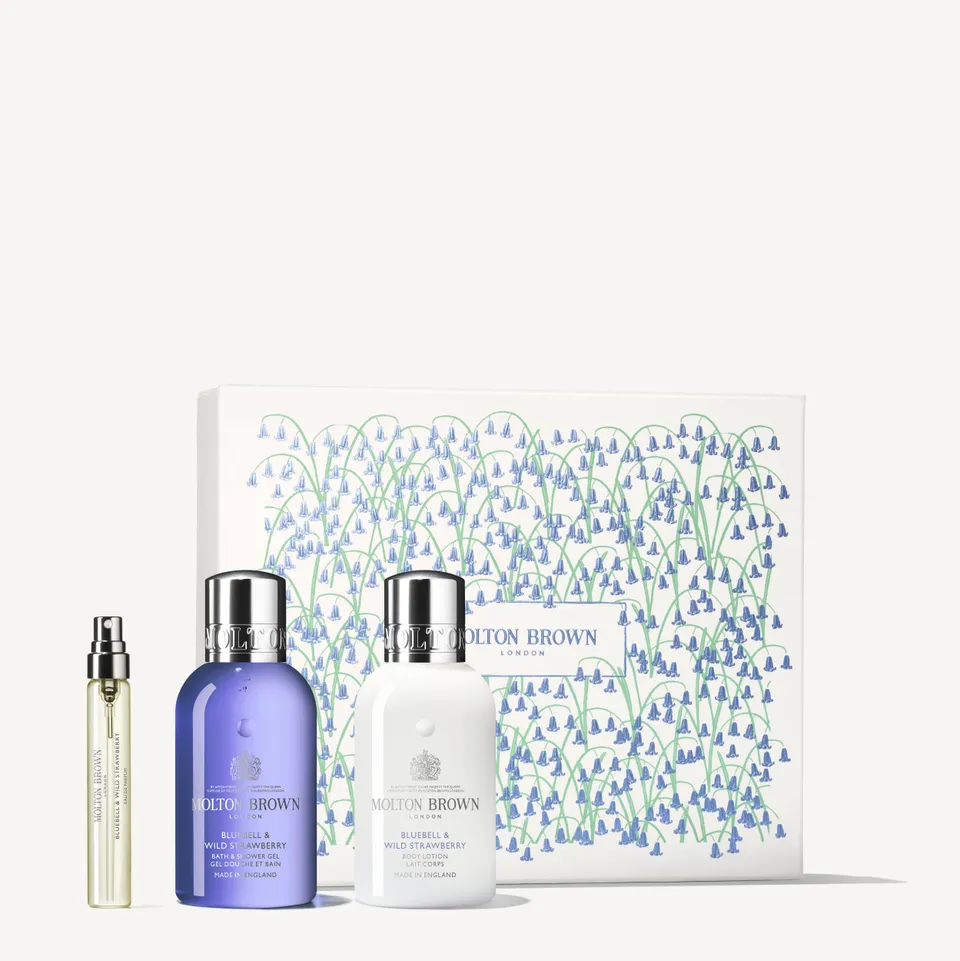 Molton Brown Bluebell & Wild Strawberry zestaw podróżny 3 szt. kwiatowy