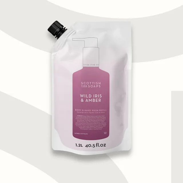 Scottish Fine Soaps Wild Iris & Amber zapas 1,2 l kwiatowy