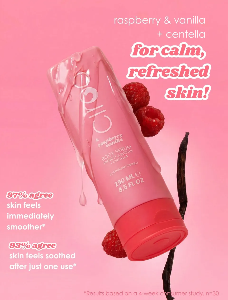 Ciroa Raspberry & Vanilla serum do ciała 250ml malinowe