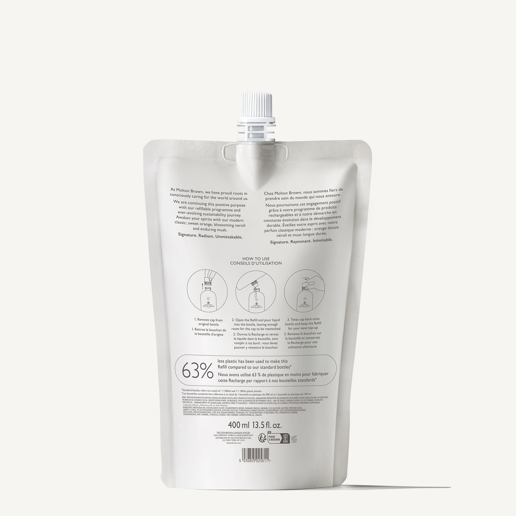 Molton Brown Orange & Bergamot żel do kąpieli 400 ml refill