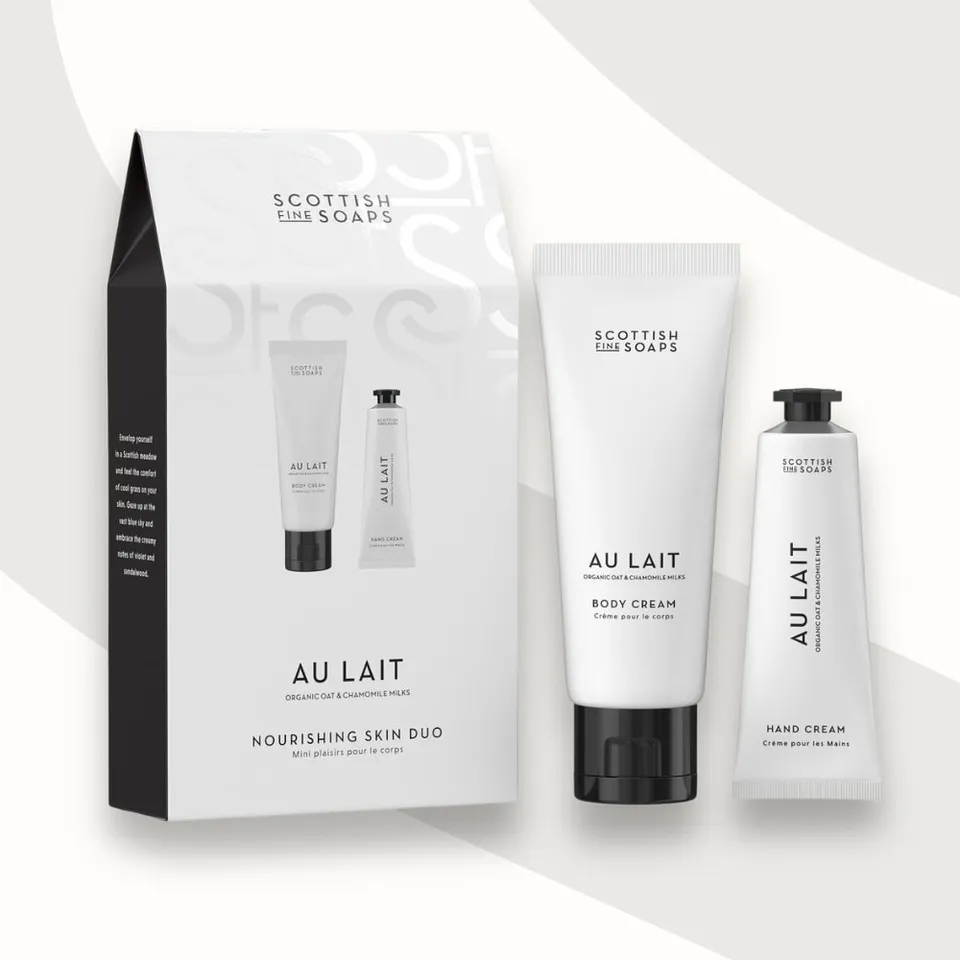 Scottish Fine Soaps Au Lait Nourishing Skin Duo zestaw 75+30 ml