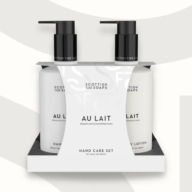Scottish Fine Soaps Au Lait zestaw do rąk 2x300 ml mleczny