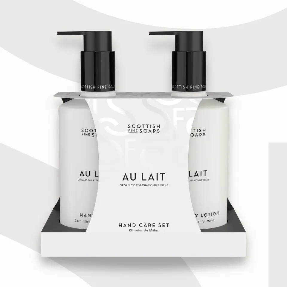 Scottish Fine Soaps Au Lait zestaw do rąk 2x300 ml mleczny