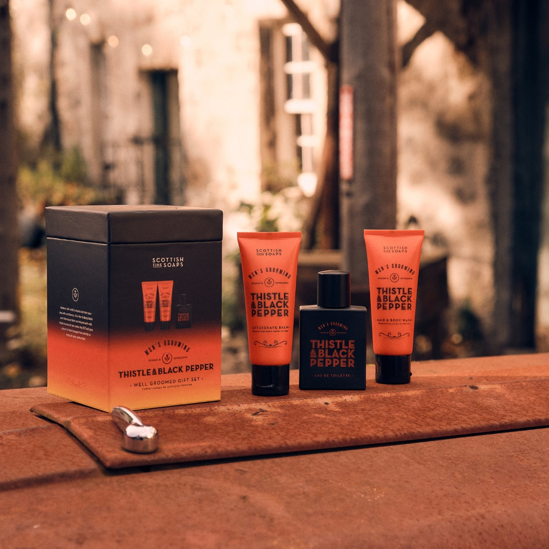 Scottish Fine Soaps Thistle & Black Pepper Well Groomed zestaw dla niego