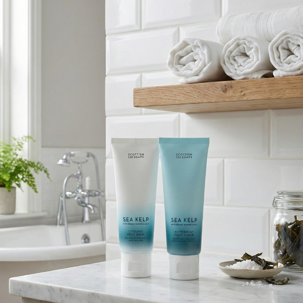 Scottish Fine Soaps Sea Kelp zestaw do stóp peeling+balsam