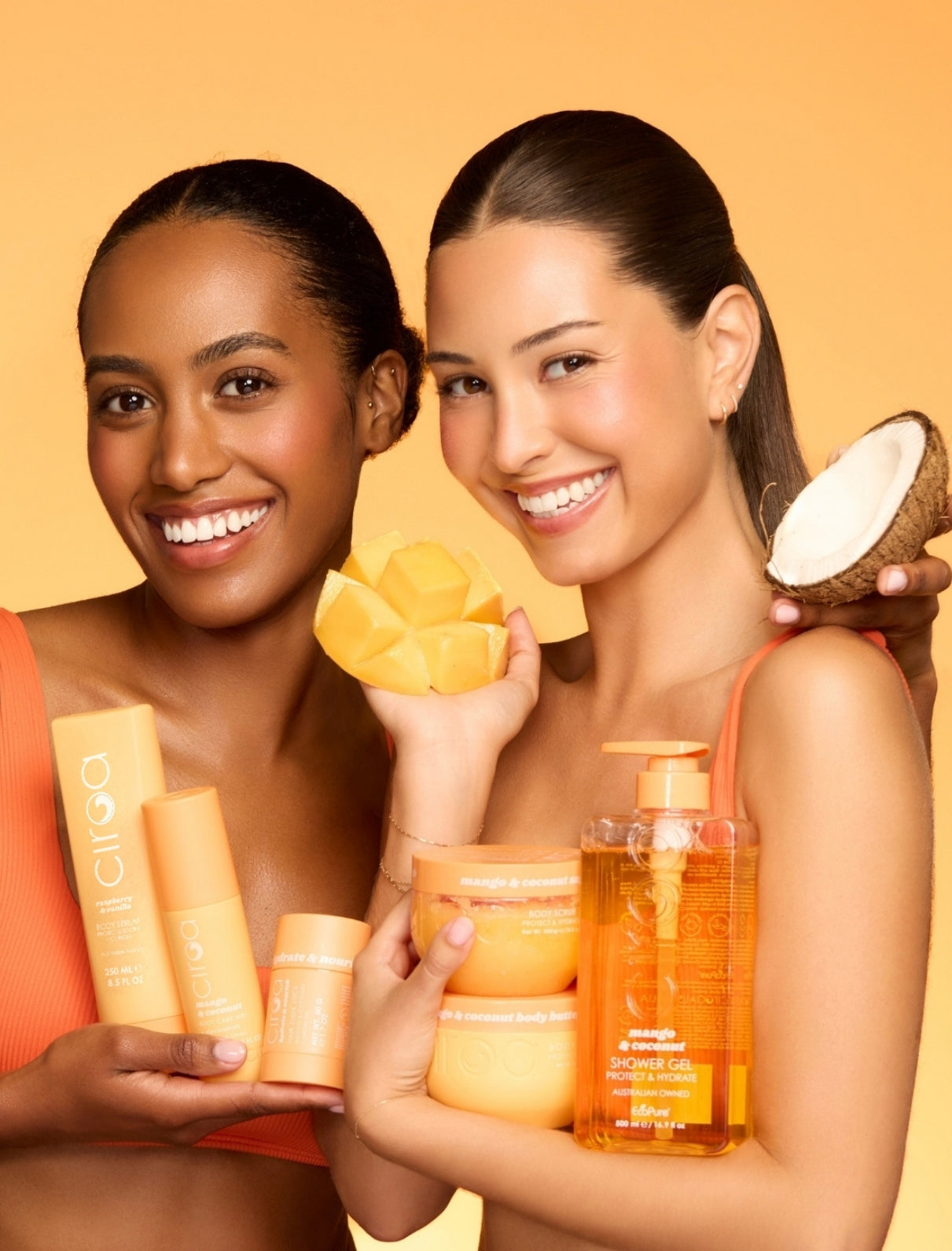 Ciroa Mango & Coconut kolekcja 6 szt serum włosy tropiki
