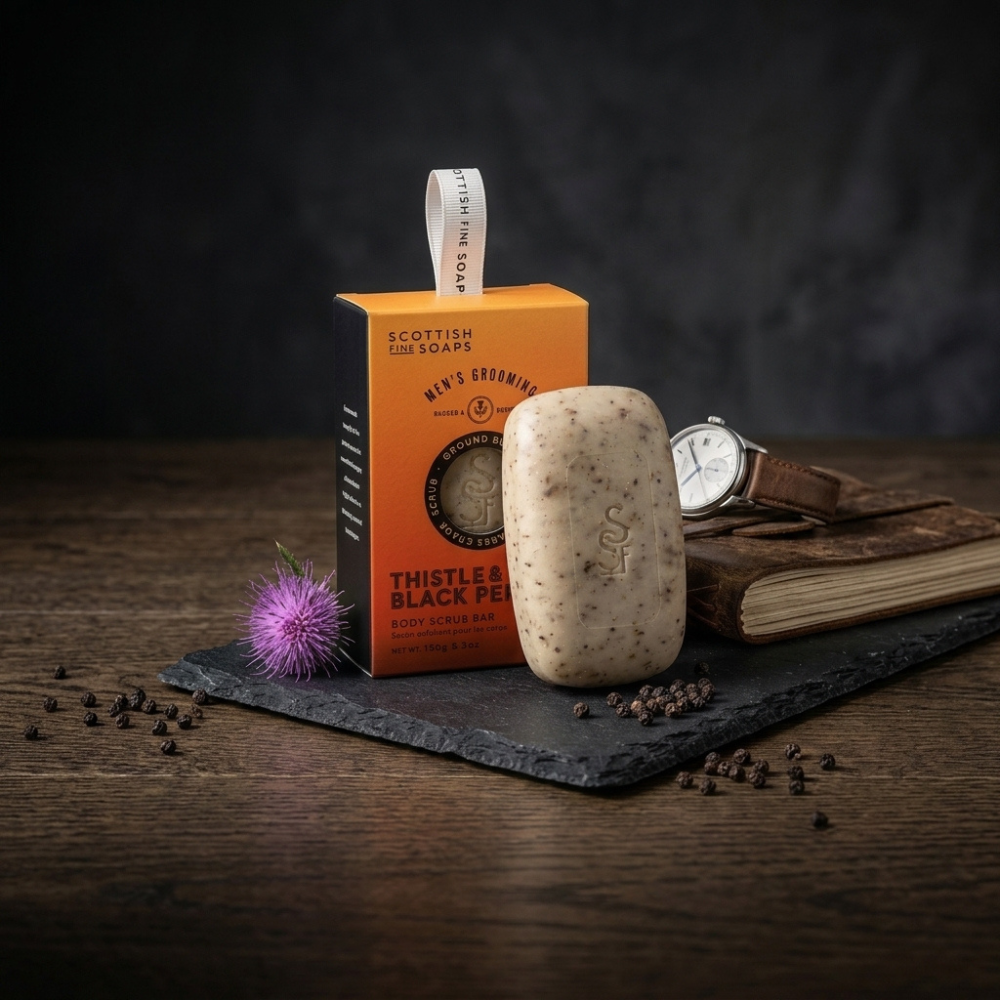 Scottish Fine Soaps Thistle Pepper kostka peelingująca 150 g