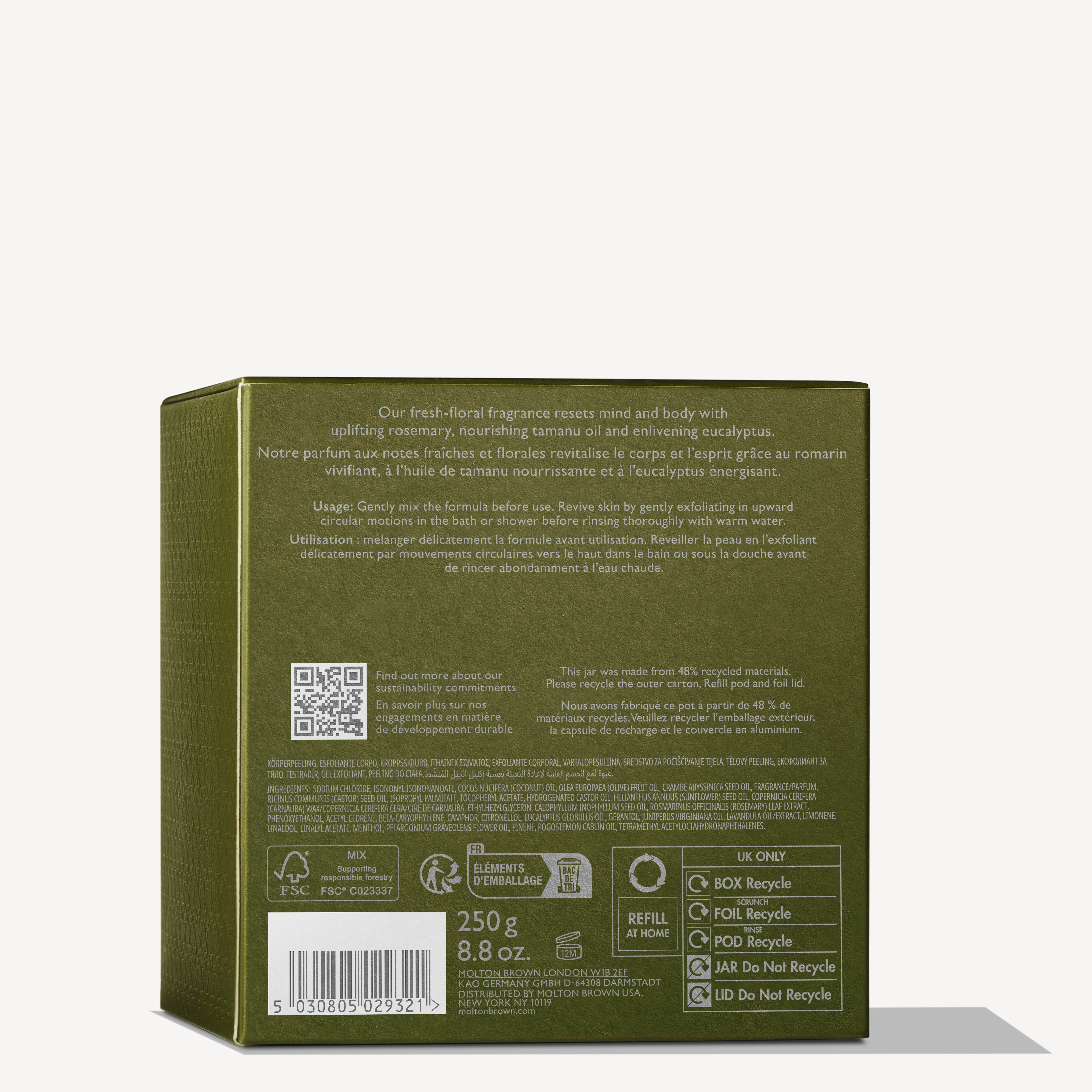 Molton Brown Reviving Rosemary peeling do ciała 250 g rozmarynowy