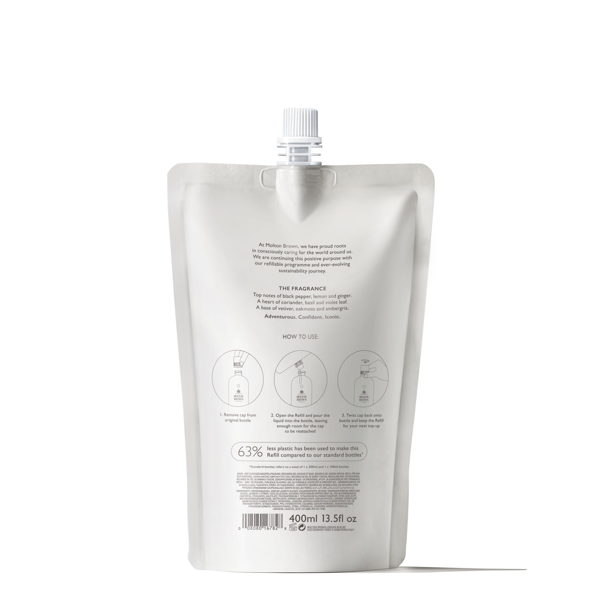 Molton Brown Re-charge Black Pepper żel pod prysznic 400 ml refill