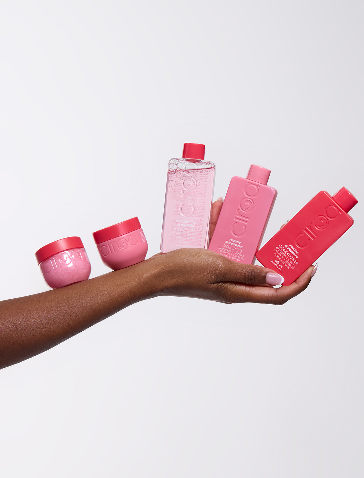 Ciroa Raspberry & Vanilla zestaw podróżny 5 el malina-wanilia