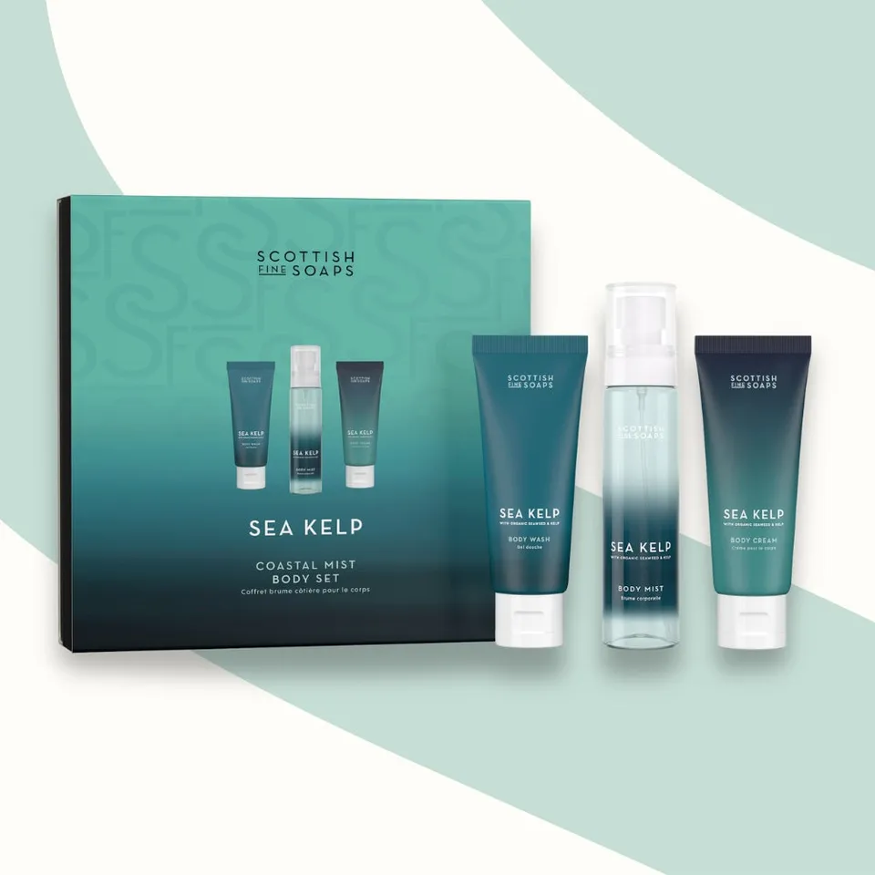 Scottish Fine Soaps Sea Kelp zestaw do ciała morski 3 szt