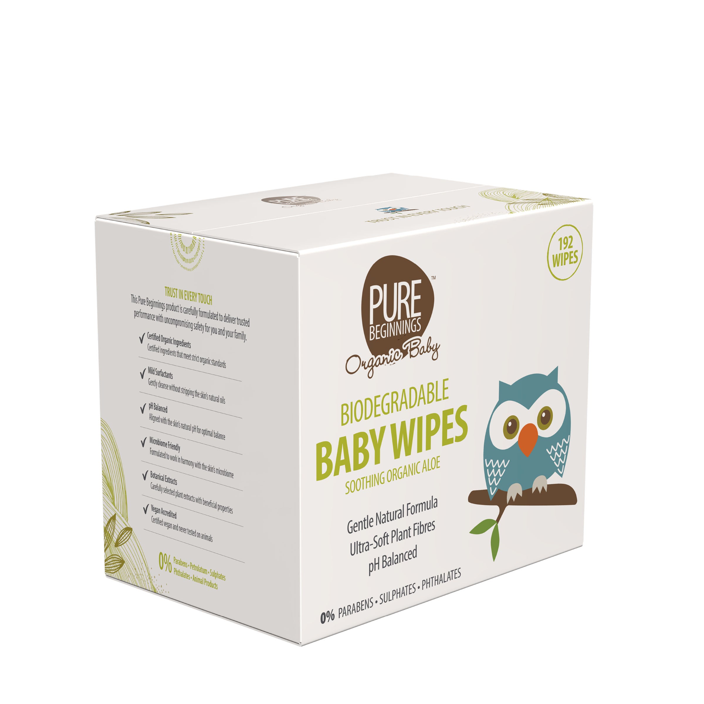 Pure Beginnings chusteczki biodegradowalne 384 szt aloes