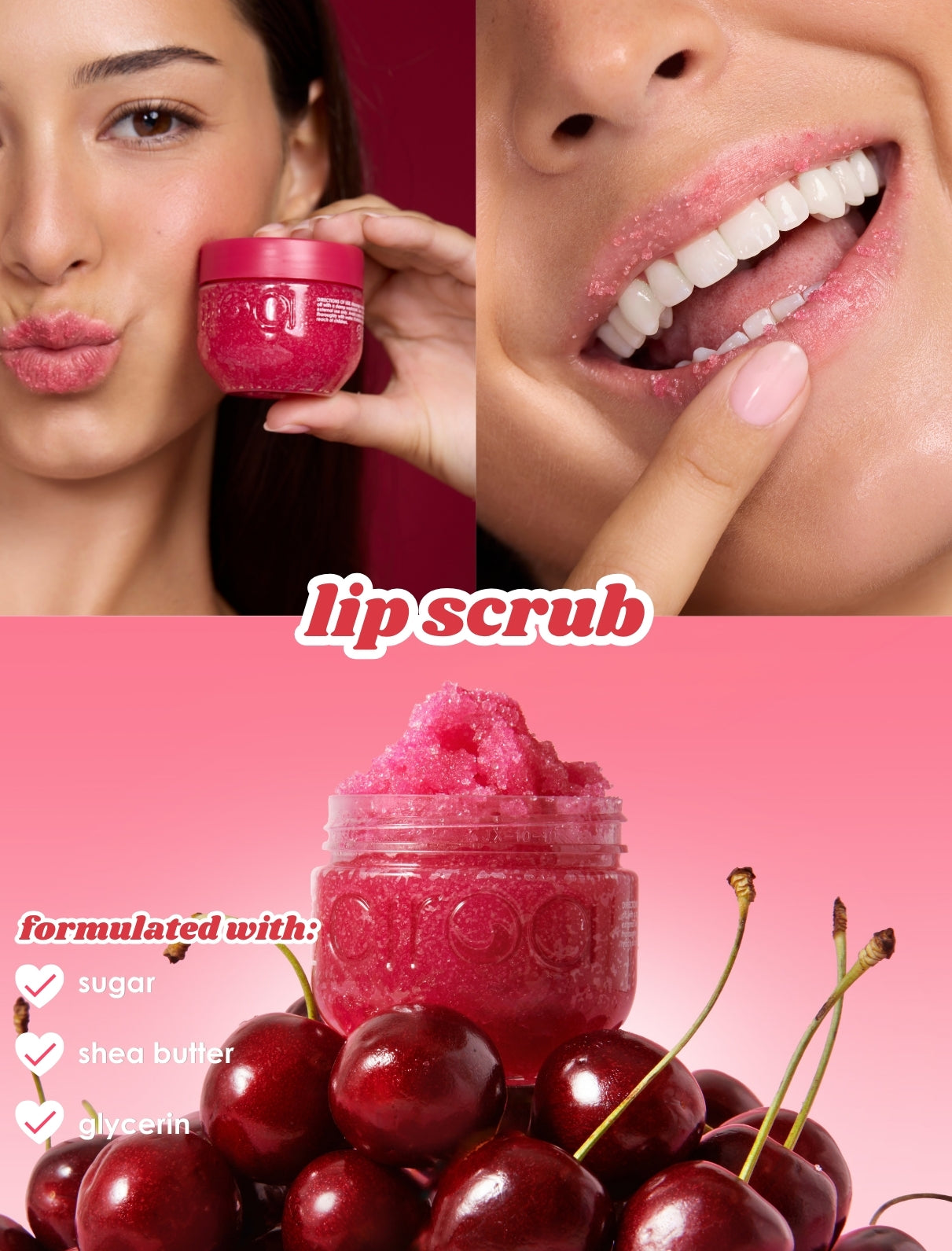Ciroa Pomegranate & Cherry Ultimate Lip Care Ritual zestaw do ust 3 szt nawilżający