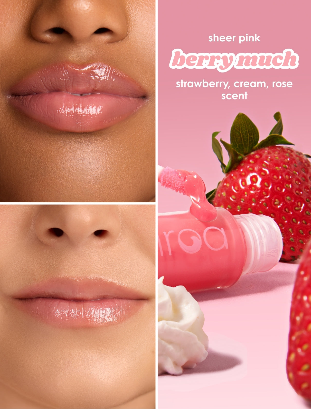 Ciroa Lip Glaze Duo błyszczyk do ust 2 szt truskawka-czekolada