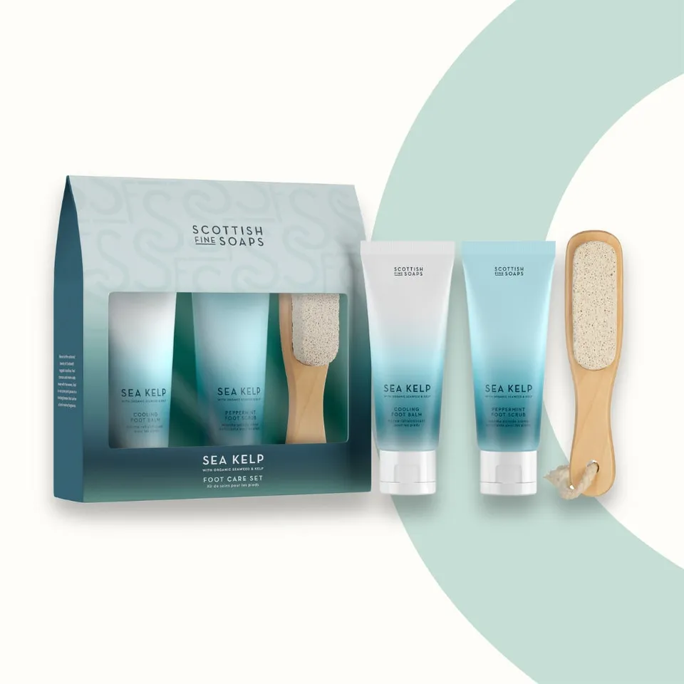 Scottish Fine Soaps Sea Kelp zestaw do stóp peeling+balsam