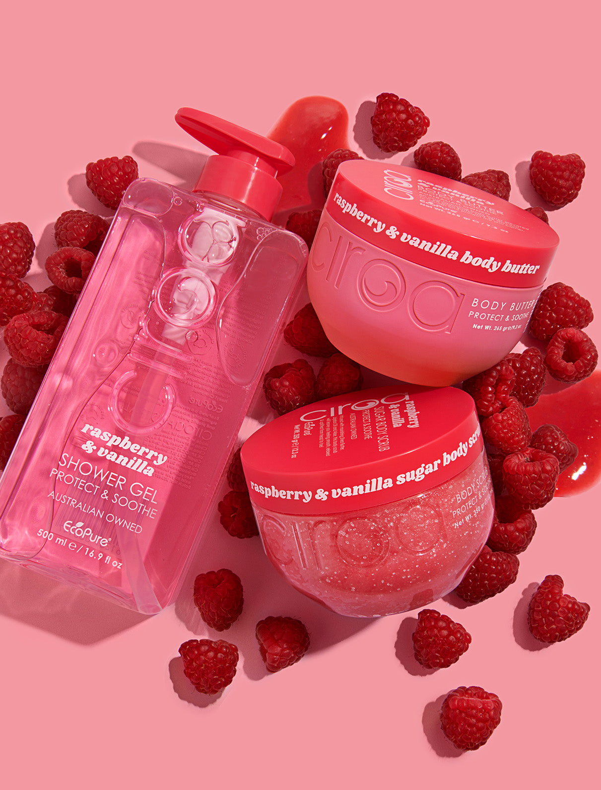 Ciroa Raspberry Vanilla masło do ciała 265g malina