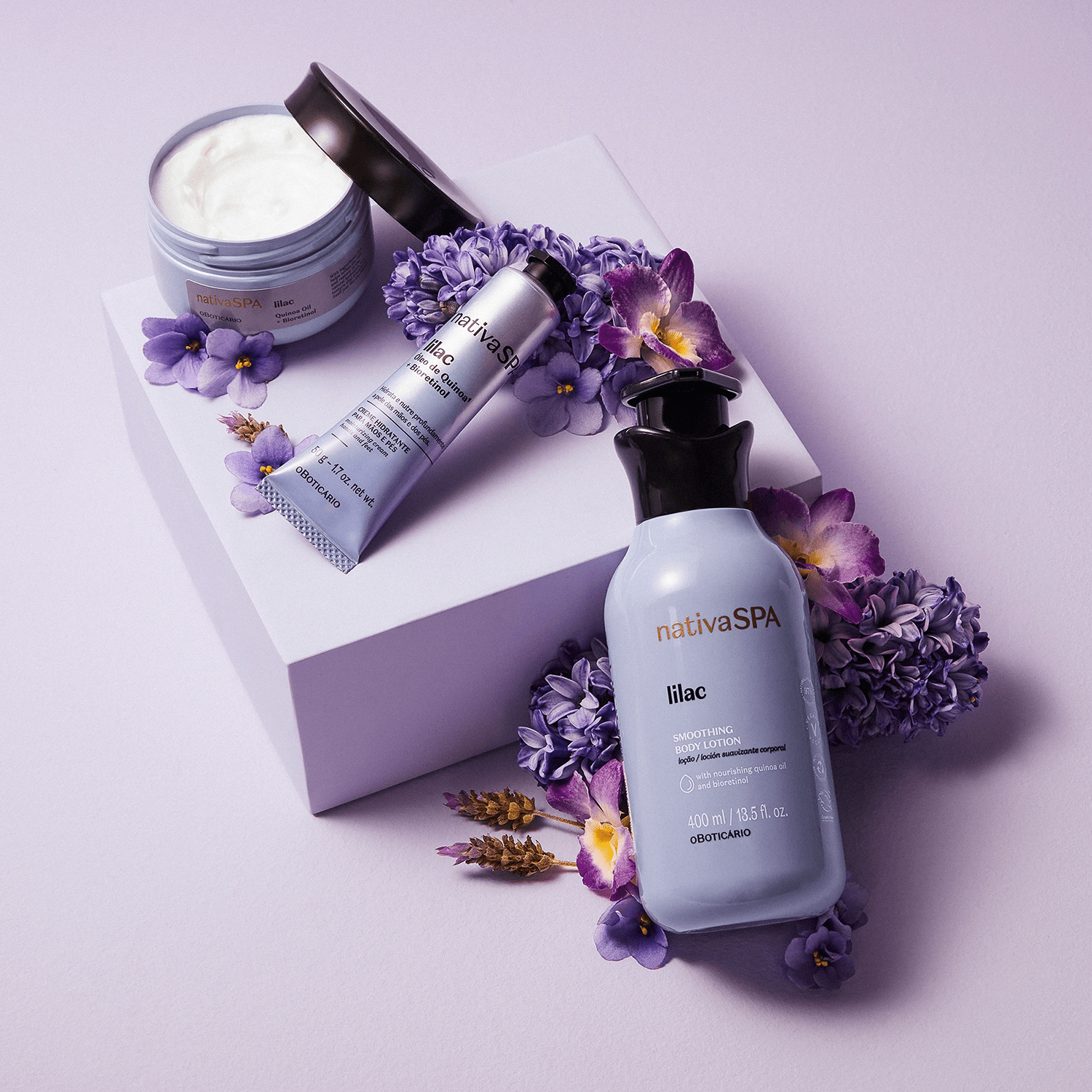 Nativa SPA Lilac Smoothing zestaw do ciała lilak