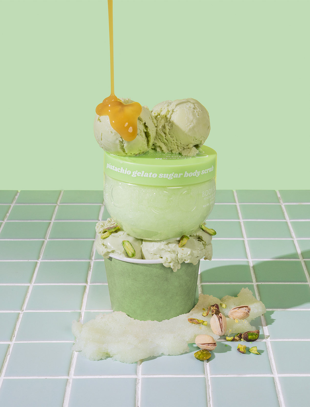 Ciroa Pistachio Gelato Peeling do ciała mini pistacja