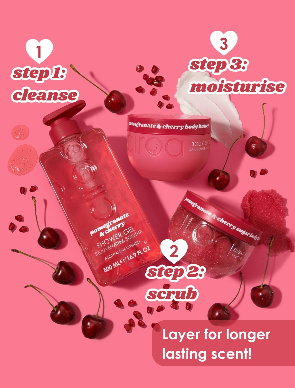Ciroa Pomegranate Cherry peeling do ciała 350 g granat wiśnia