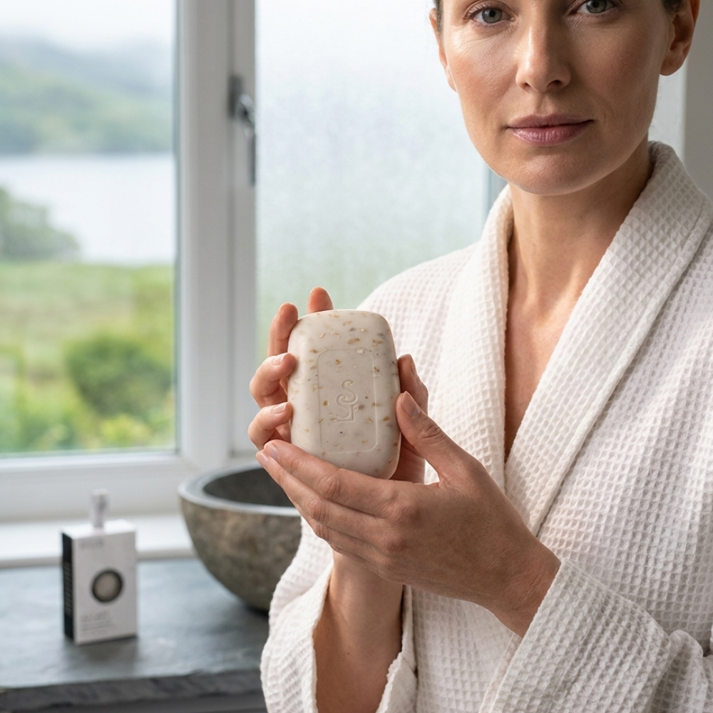 Scottish Fine Soaps Au Lait kostka peelingująca 150 g owsiana