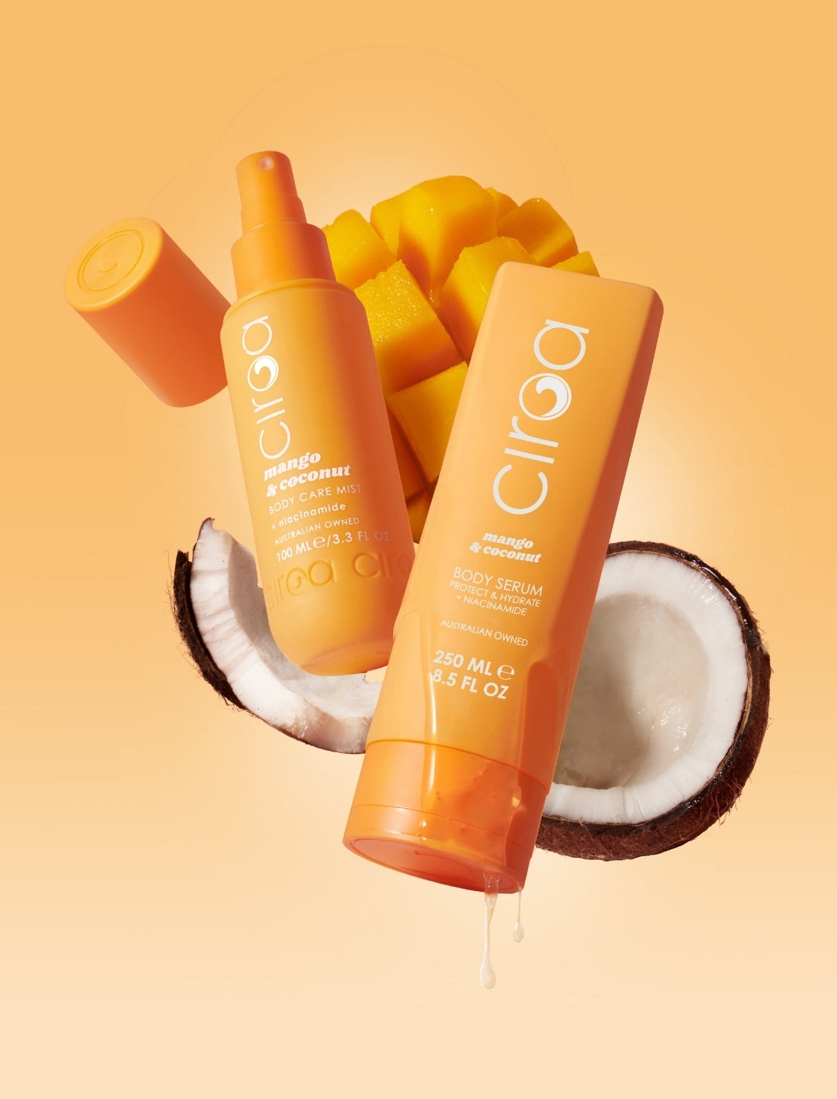 Ciroa Mango & Coconut zestaw serum i mgiełka mango kokos