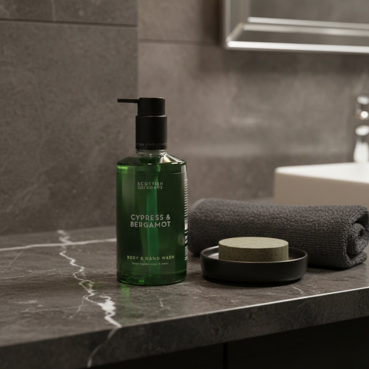 Scottish Fine Soaps Cypress & Bergamot żel do rąk i ciała 300 ml
