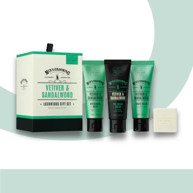 Scottish Fine Soaps Vetiver Sandalwood zestaw do golenia