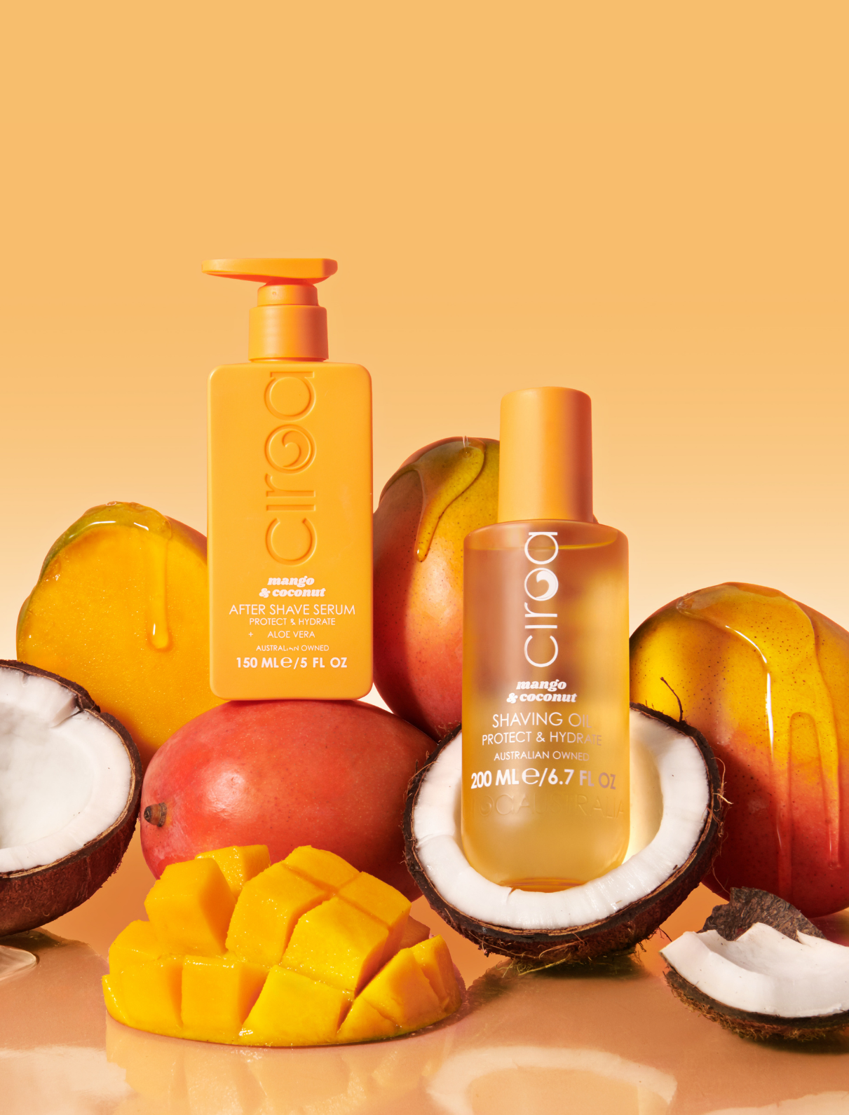Ciroa Mango & Coconut zestaw do golenia olejek + serum