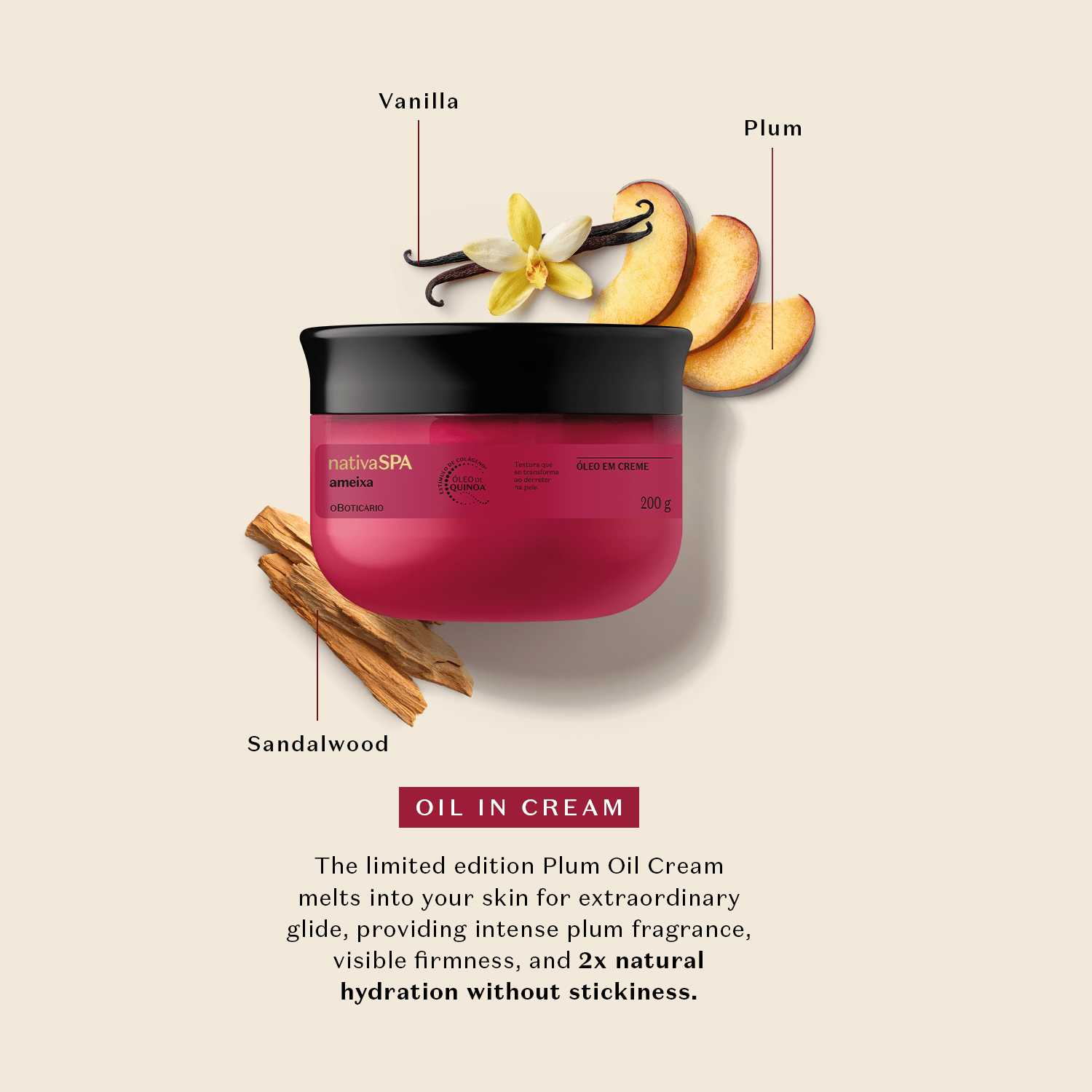 Nativa SPA Plum ubity krem-olejek do ciała śliwkowy