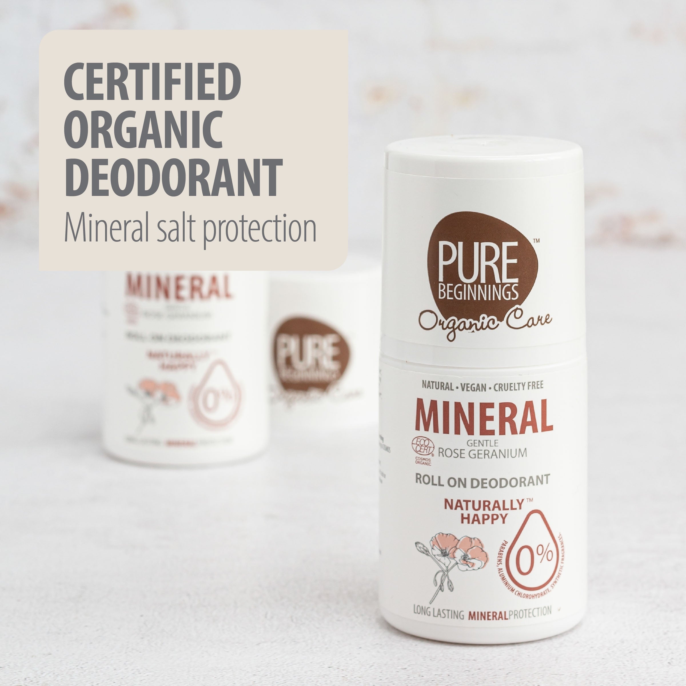 Pure Beginnings Mineral dezodorant 75 ml geranium lawenda