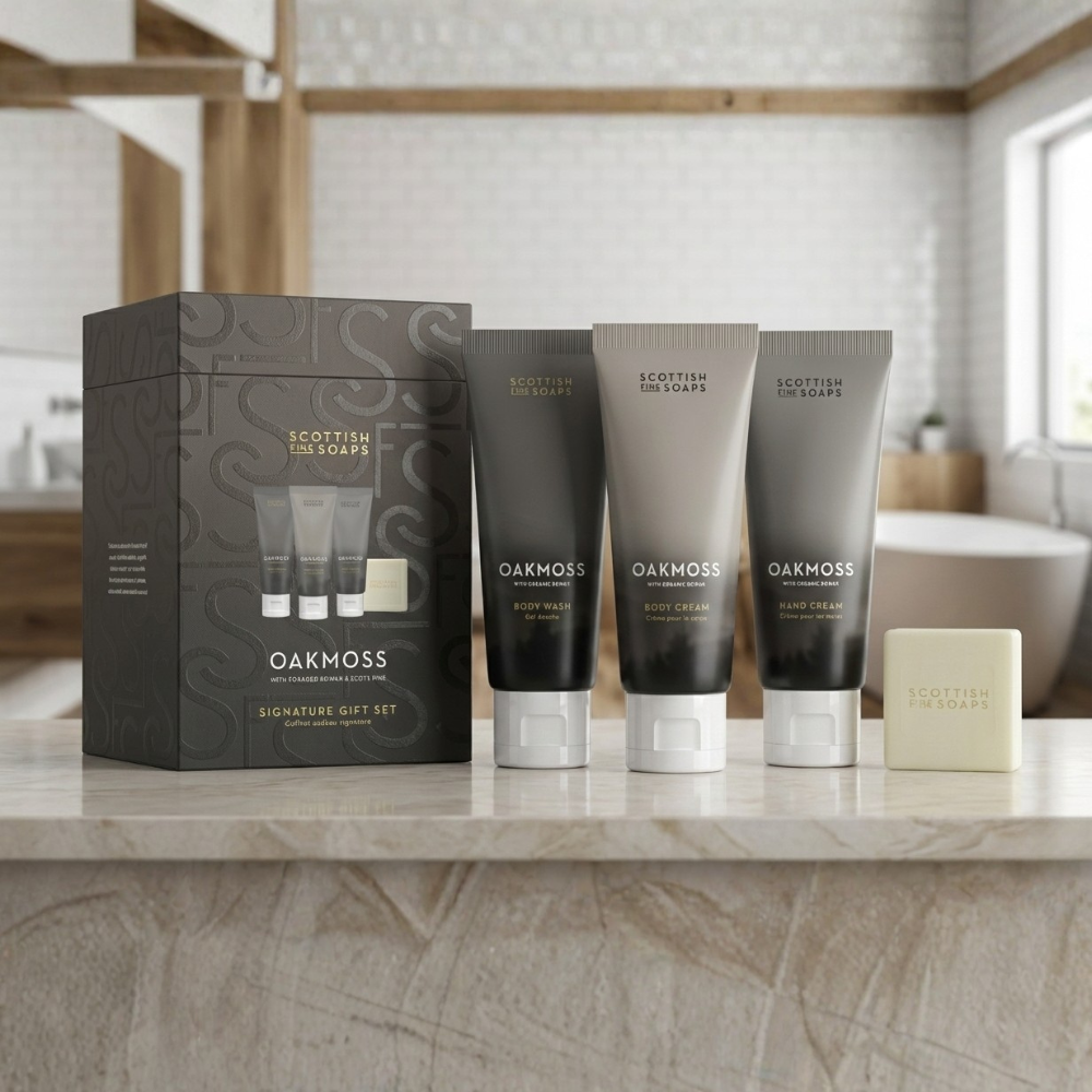 SCOTTISH FINE SOAPS Oakmoss Zestaw prezentowy 4-elementowy