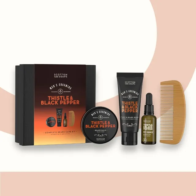 Scottish Fine Soaps Thistle Black Pepper zestaw do brody drzewny