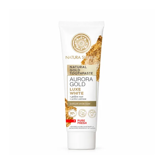 Taiga Siberica Aurora Gold naturalna pasta do zębów wybielająca