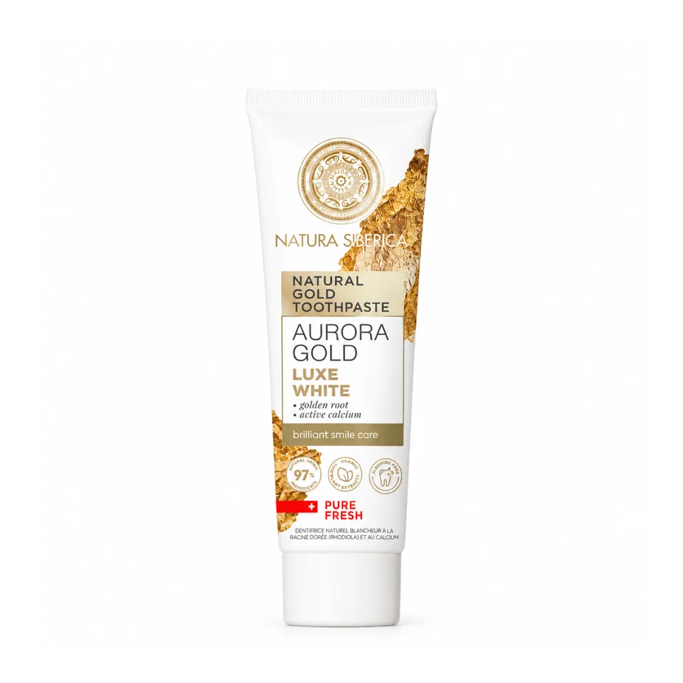 Taiga Siberica Aurora Gold naturalna pasta do zębów wybielająca