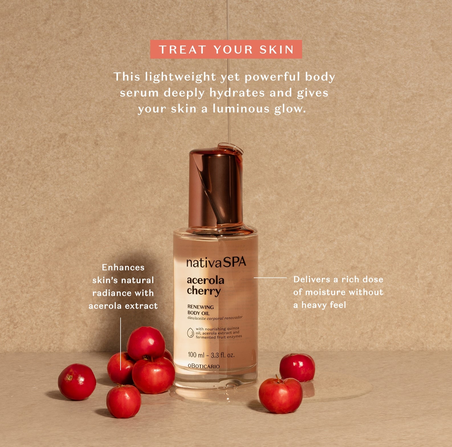 Nativa SPA Acerola serum do ciała rozświetlające
