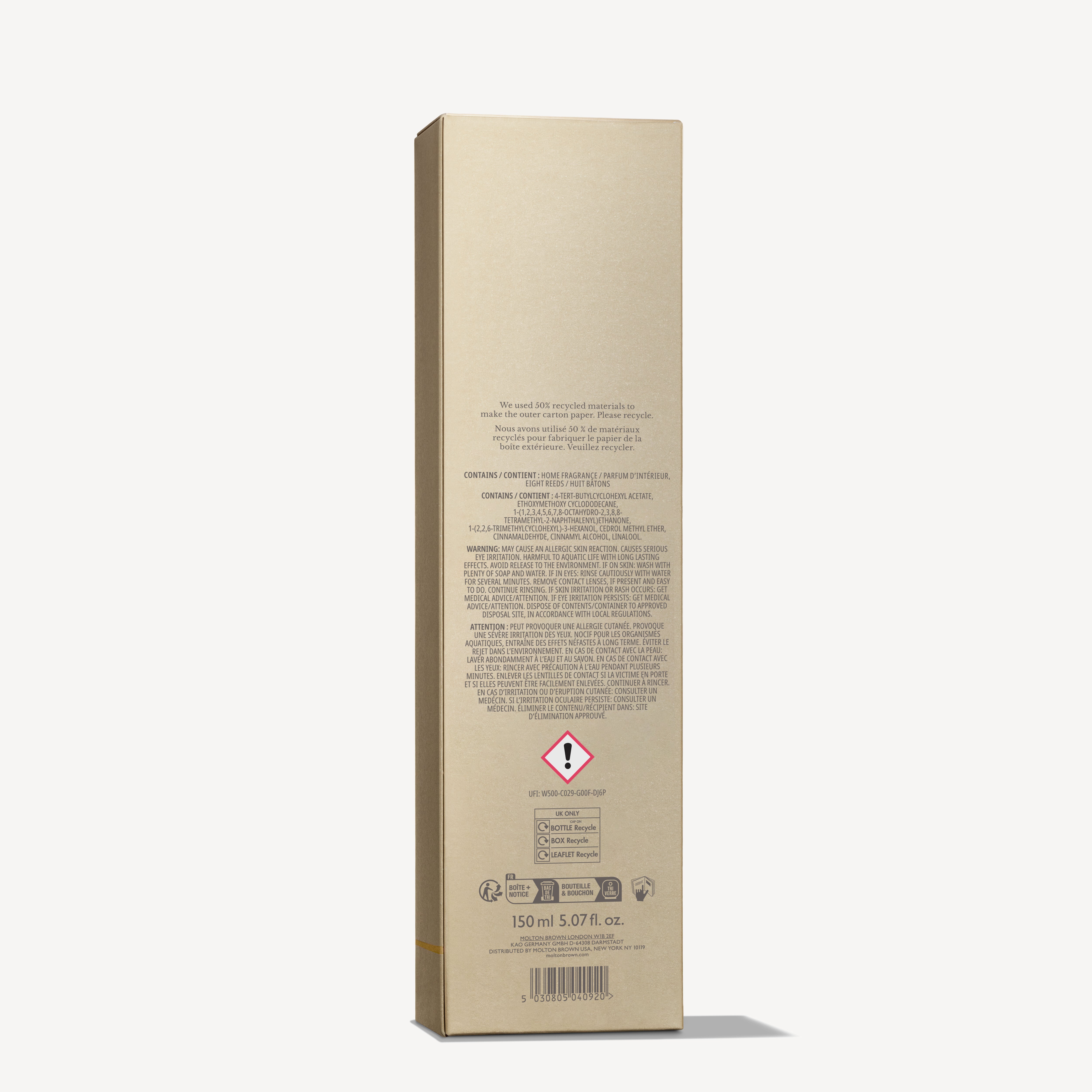 Molton Brown Mesmerising Oudh Accord & Gold wkład do dyfuzora 150 ml