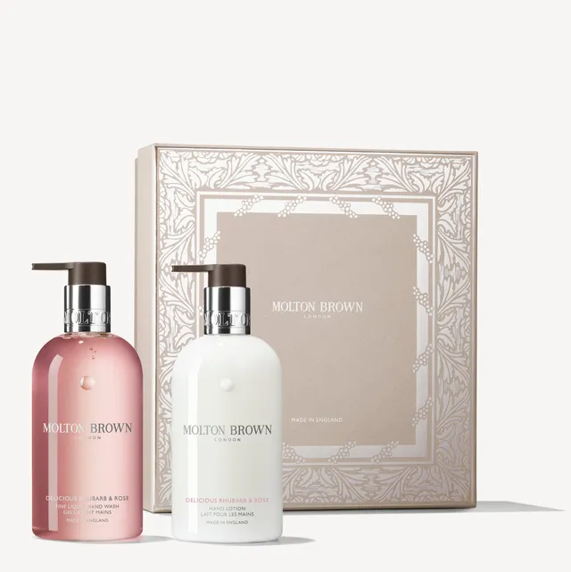 Molton Brown Delicious Rhubarb & Rose zestaw do rąk 2x300 ml
